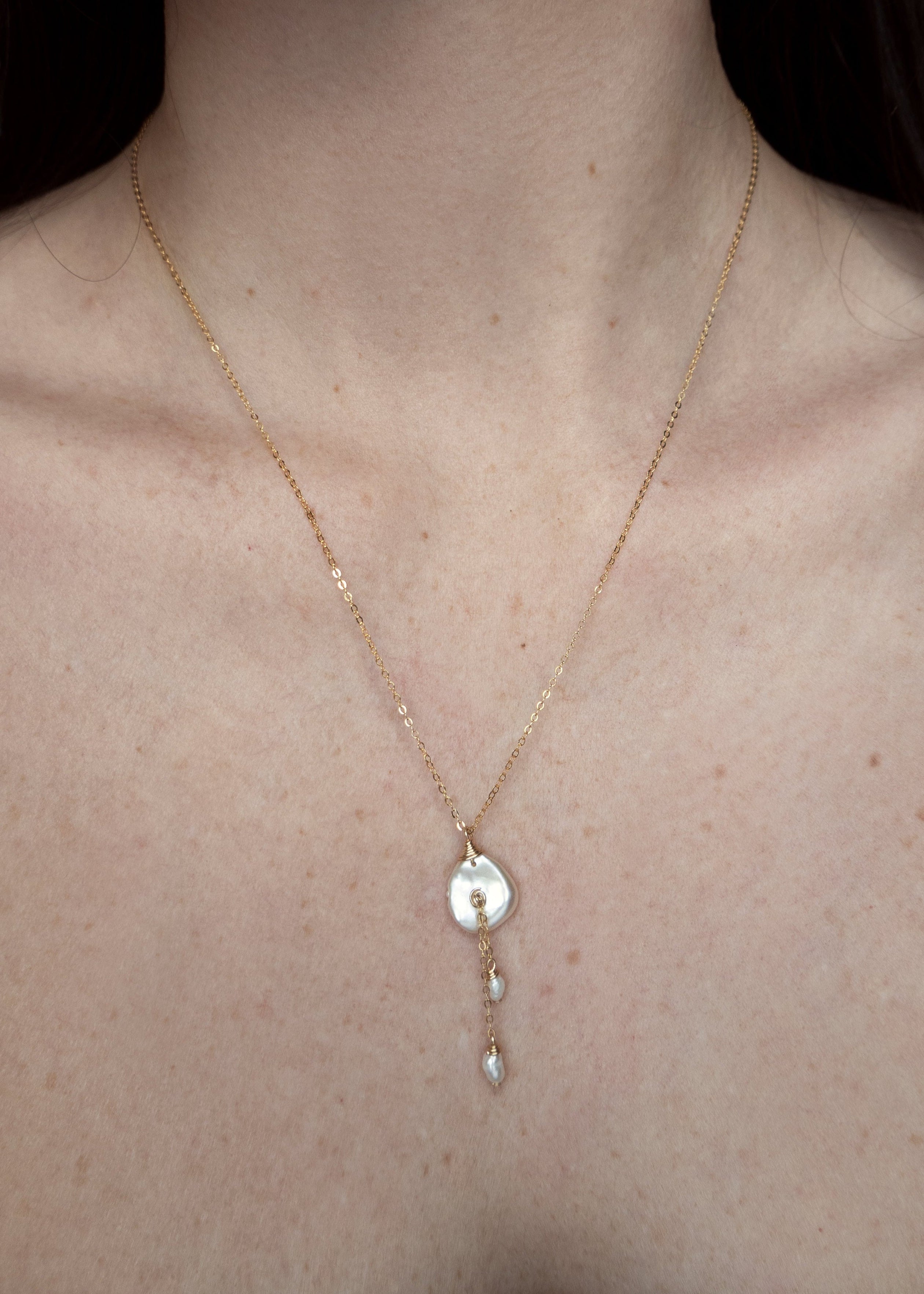 14K Lily Necklace