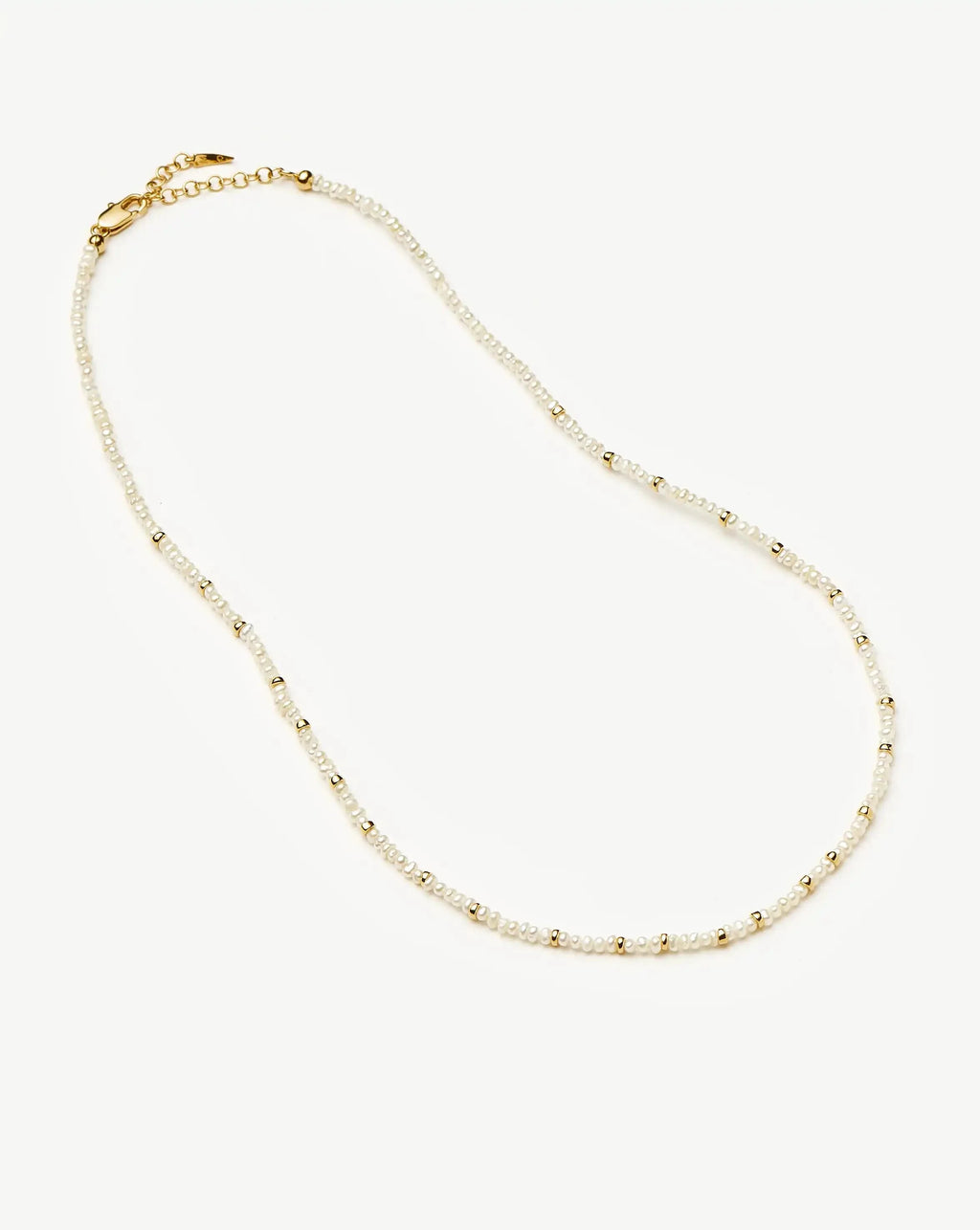 Micro Pearl Beaded Necklace | 18ct Gold Plated/Pearl