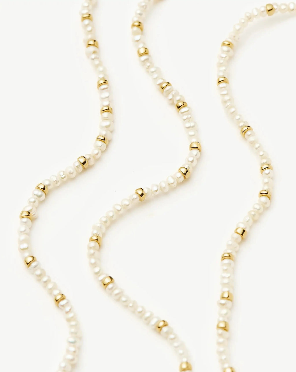Micro Pearl Beaded Necklace | 18ct Gold Plated/Pearl