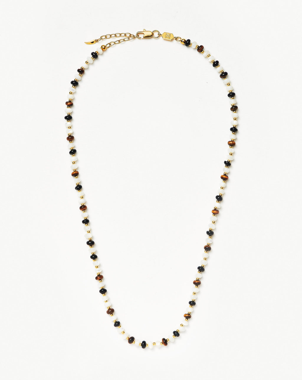 Savi Pearl & Gemstone Beaded Necklace | 18ct Gold Plated/Multi